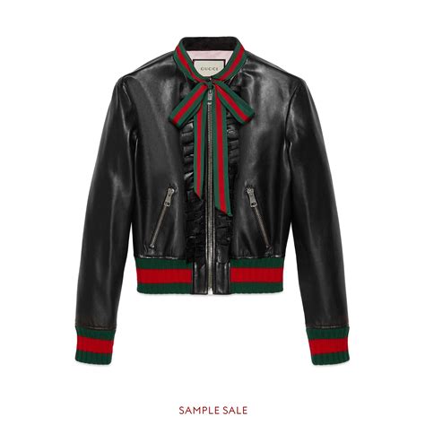 gucci leather jacket women's.